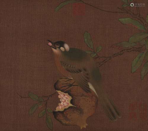 Anonymous (Ming Dynasty) 佚名(明) | Magpie and Pomegranate 喜...