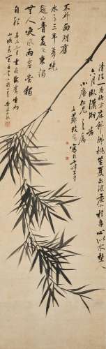 Gai Qi 1773-1828 改琦  | Ink Bamboos 墨竹圖