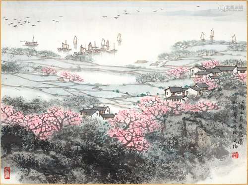 宋文治 江南三月 │ Jiangnan Village in Spring