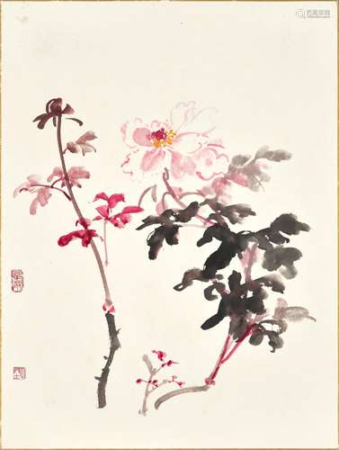 張大千 芍藥 │Zhang Daqian (Chang Dai-Chien), Peony