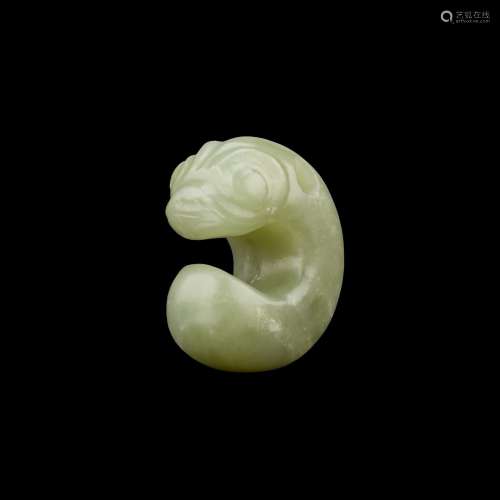 A celadon jade pig-dragon, Neolithic period, Hongshan cultur...