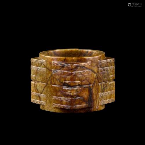 A jade cong, Neolithic period, Liangzhu culture | 新石器時代...