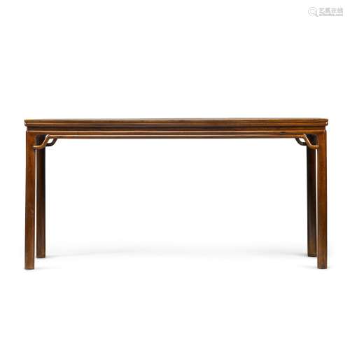 A huanghuali waisted corner-leg table, Late Ming dynasty | 明...