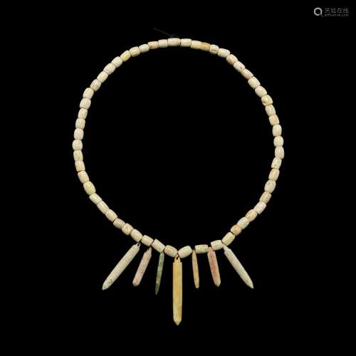 A jade necklace, Neolithic period, Liangzhu culture | 新石器...