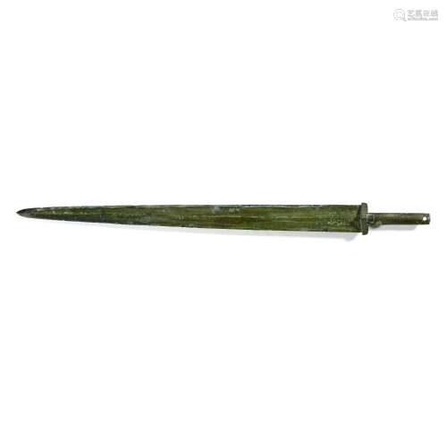 An inscribed bronze sword, Eastern Zhou dynasty, Warring Sta...