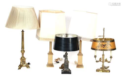 5 table lamps