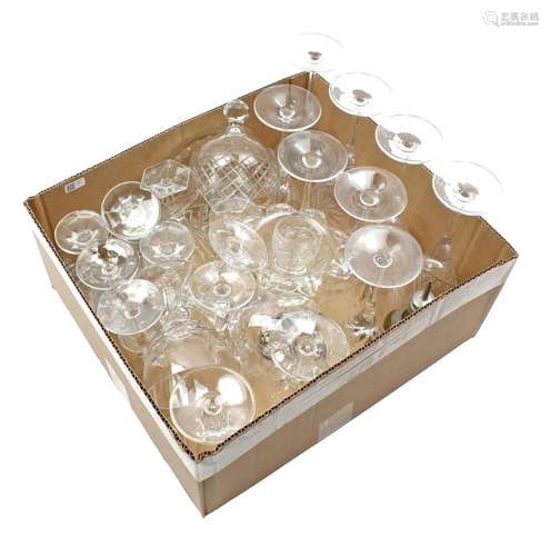 Box of crystal utensils