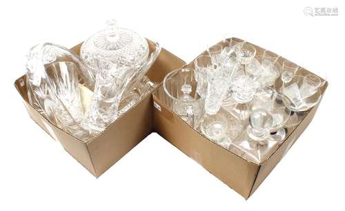 2 boxes crystal and glass