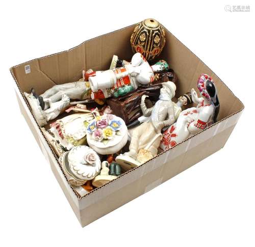 Box of various figurines