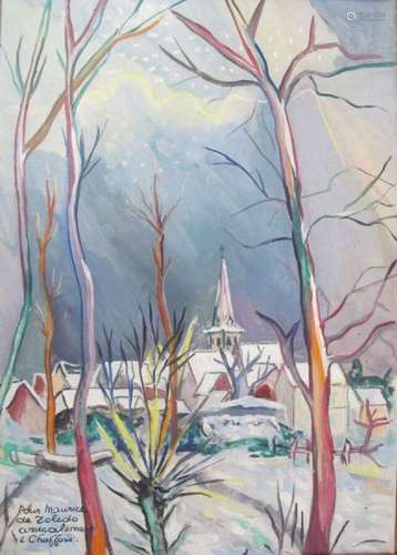 CHAFFOIS Lucien<br />
"Paysage de neige en Touraine&quo...