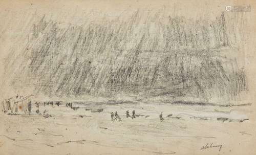 LEBOURG Albert (1849 - 1923)<br />
Orage à Deauville<br />
D...