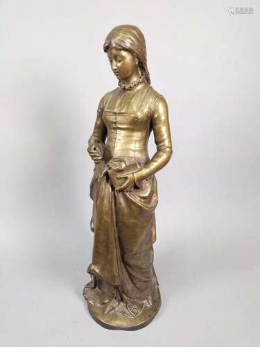 GREGOIRE Jean-Louis(1840-1890)<br />
Marguerite<br />
Bronze...