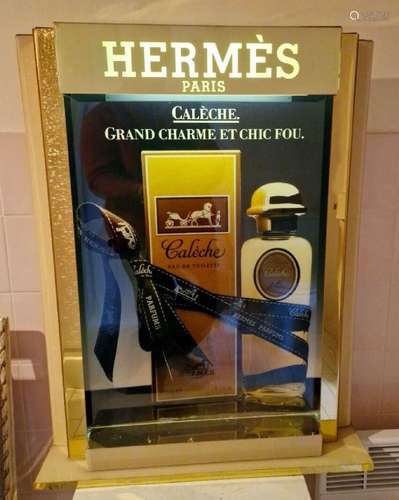 HERMES pour le parfum Calèche<br />
présentoir publicitaire ...