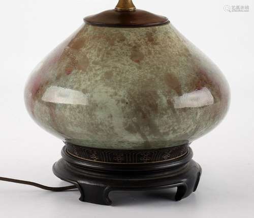 Chinese Guangxu Peach Bloom Vase as Lamp