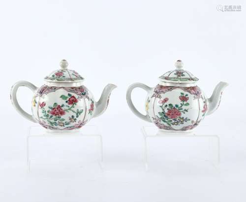 Pr Qianlong Chinese Export Famille Rose Teapots