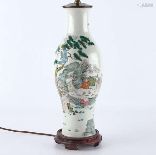 Chinese Porcelain Famille Rose Vase as Lamp