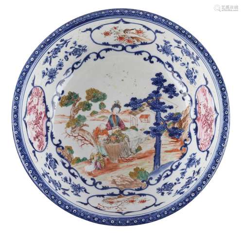 18th c. Chinese Export Famille Rose Porcelain Dish