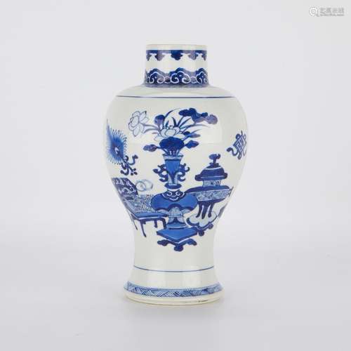 Chinese Kangxi Blue and White Vase