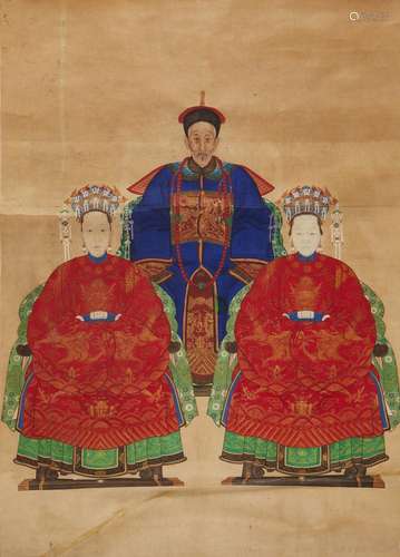 Late Qing Chinese Ancestor Portrait