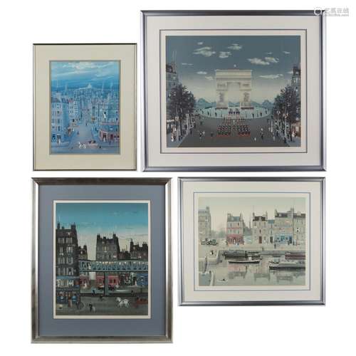 4 Michel Delacroix Paris Lithographs