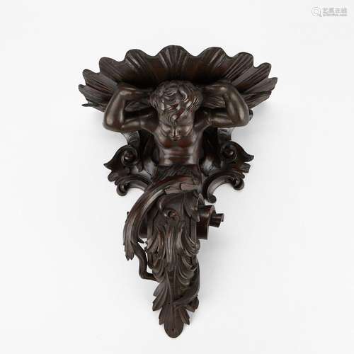 Carved Cherub Wall Sconce Continental School