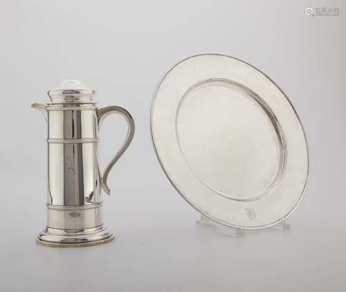 Shreve Crump & Low Sterling Silver Tankard & Plate