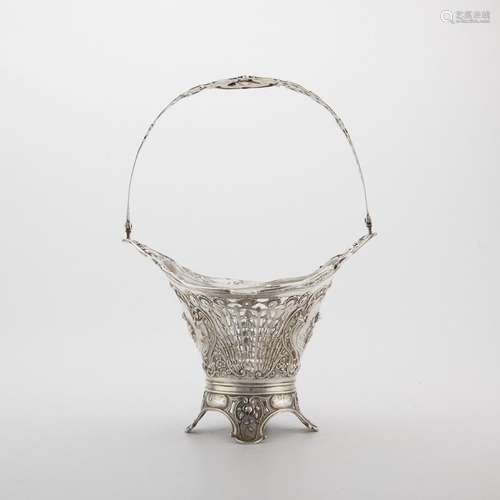 Georg Roth 19th c. Hanau Silver Basket w/ Glass