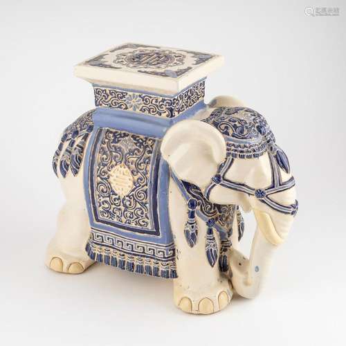 A Chinese elephant garden stool.