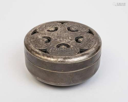 A heavy incense burner, 3 3/4 in. (8 cm) d.