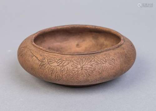 A Chinese Yi Xing bowl of shallow form, 5 1/2 in. (14 cm)