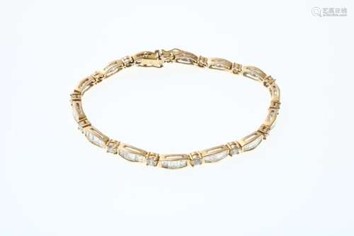 Geelgouden tennisarmband