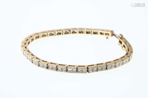 Geelgouden tennisarmband