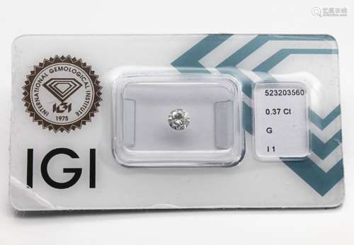 Eingeschweißter Brillant 0.37 ct feines Weiß (G)/p1