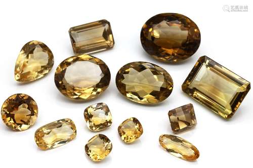 Lot lose Citrine zus. ca. 625