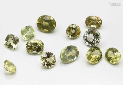 Lot lose facett. Chrysoberylle zus. 14.27 ct