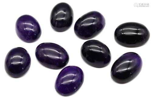 Lot 9 lose Amethyst-Cabochons