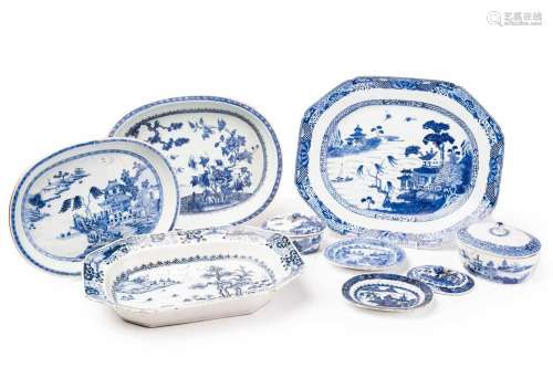 A group of Chinese blue & white export porcelain, all wi...