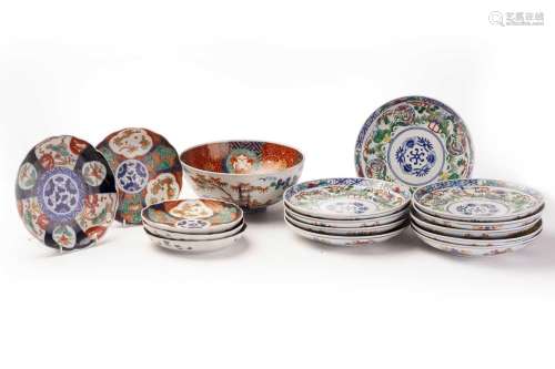 A collection of Japanese imari porcelain, Meiji - Taisho, co...
