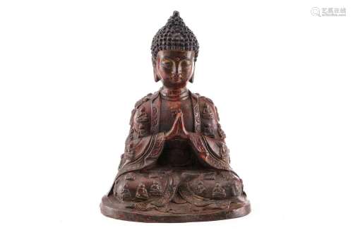 A Chinese bronze figure of Samantabhadra Buddha, the loose r...