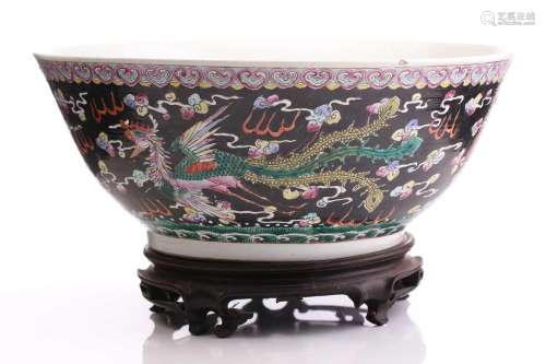 A large Chinese porcelain bowl, early 20th century, the inte...