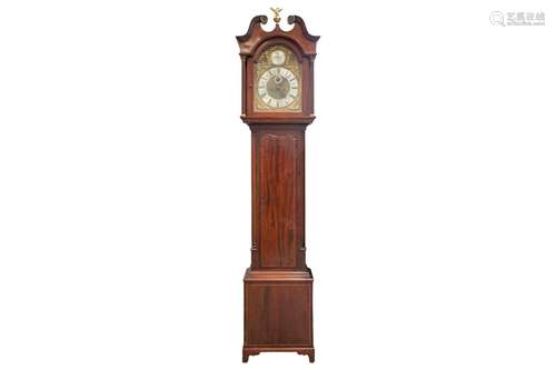 A George III style mahogany eight day longcase clock, the sw...