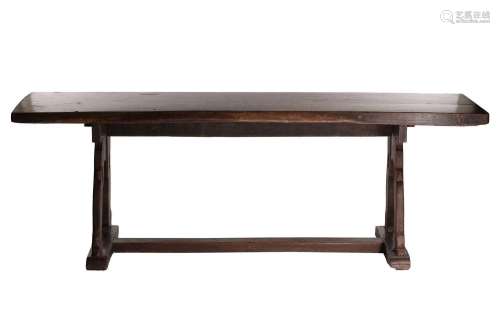 A 17th-century and later Northern German oak refectory table...