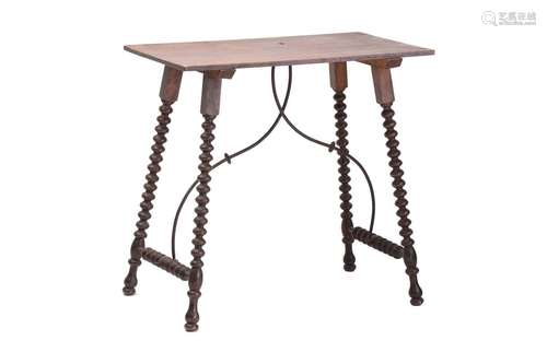 A late 19th-century Italian/ Spanish walnut and birch rustic...