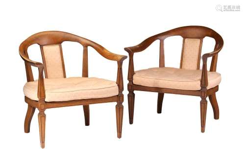 A pair of "Mid Century Style" bow-backed open stai...