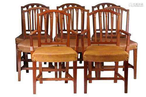 A set of eight "Mid Century Vintage" teak dining c...