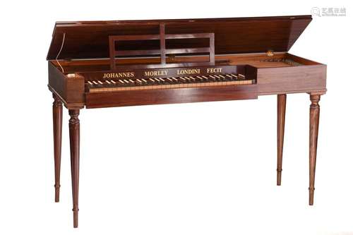 Johannes Morley: A mahogany-cased clavichord with a hinged c...