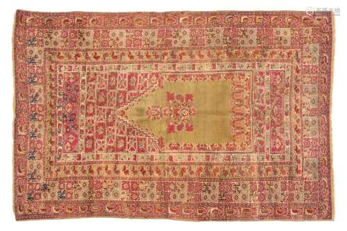 A large old Anatolian probably Ghiordes prayer rug, probably...