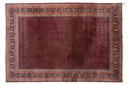 A "Mir Boteh" style carpet possibly Meshed, with a...