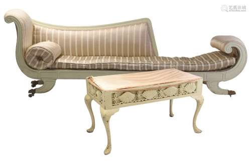 A Regency "Grecian" style double-ended chaise with...