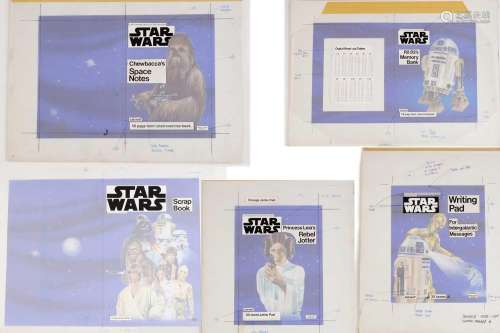 A collection of five items of original 1977 Star Wars artwor...